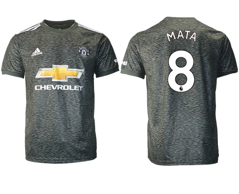 Men 2020-2021 club Manchester United away aaa version #8 black Soccer Jerseys->manchester united jersey->Soccer Club Jersey